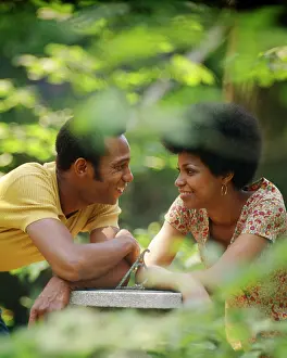 Chatter: African American Couple Talking Face to Face
