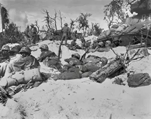 Peleliu: African American Marines move through the trenches