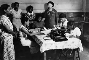 Stereotypes: African American students at work in a library