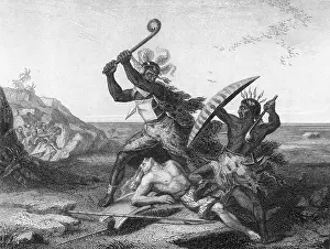 Cannibals: African warriors fighting