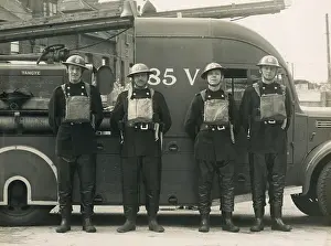 Waterproofs: AFS men stationed at Brixton, WW2