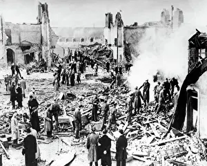 Neutral: Aftermath of bombing in Dublin, WW2