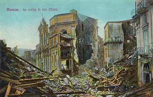 Tsunami: Aftermath of Earthquake and Fire at Messina, Sicily, Italy