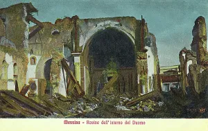 Tsunami: Aftermath of Earthquake and Fire at Messina, Sicily, Italy