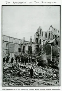 Earthquakes: Aftermath of earthquake at Messina, Sicily 1908