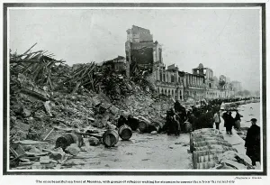 Earthquakes: Aftermath of earthquake at Messina, Sicily 1908