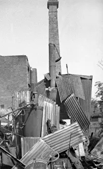 Drayton: Aftermath of a factory fire, Fire Force Area 34, WW2