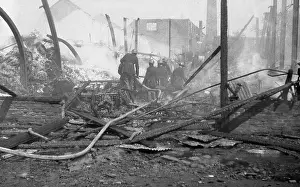 Drayton: Aftermath of a factory fire, Fire Force Area 34, WW2