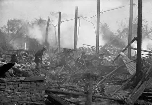 Drayton: Aftermath of a factory fire, Fire Force Area 34, WW2