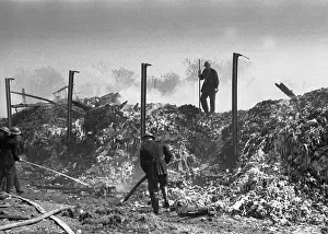 Integrated: Aftermath of a factory fire, Fire Force Area 34, WW2