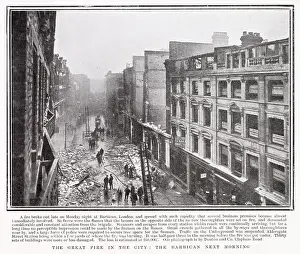 Barbican: Aftermath of the fire at the Barbican 1902