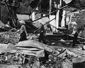 Cholon: Aftermath of Tet Offensive. Three Vietnamese ?