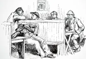 Customers: Afternoon scene in Duke's Coffee House, St Giles's, London