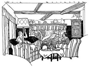 Teatime: Afternoon tea for two by the fire