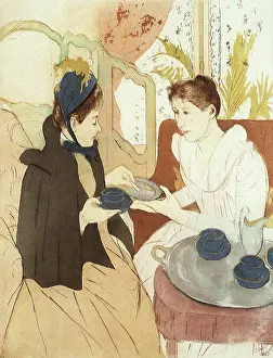 Cassatt: Afternoon Tea Party, by Cassatt