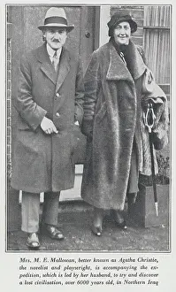 Mallowan: Agatha Christie and husband on doorstep