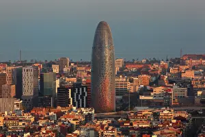 Nouvel: Agbar Tower at sunset, Barcelona, Spain