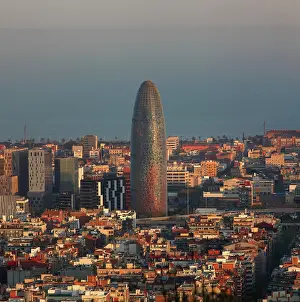 Nouvel: Agbar Tower at sunset, Barcelona, Spain