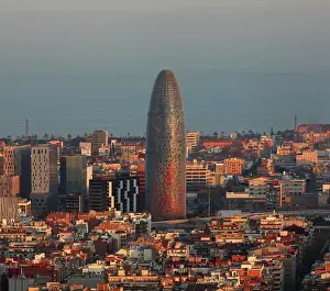 Nouvel: Agbar Tower at sunset, Barcelona, Spain