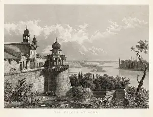 Yamuna: Agra Palace overlooking Yamuna River, India