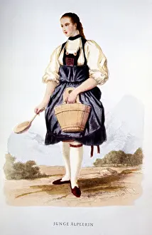 Ethnology: agriculture, cultivation, sowing, young countrywoman
