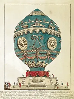 Globes: Air balloon of the brothers Jacques-etienne and