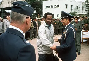 20st: Air Force Major Norman A. McDaniel is greeted ?