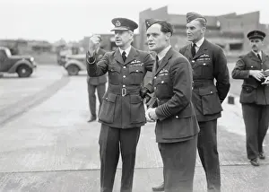 Manouvers: Air Marshal Lord Hugh Dowding (Left) with Group Captain ?