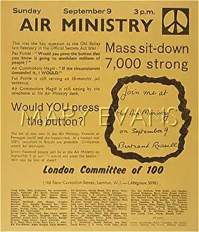 Handbill: AIR MINISTRY PROTEST