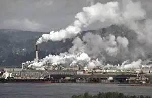 Riverfront: Air pollution is visible from the Weyerhaeuser ?