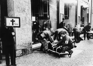 Recover: Air raid drill in Berlin, 1939