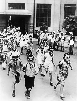 Medic: Air raid drill in Japan, 1935