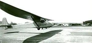 Gliders: Air Scouts taking off in glider