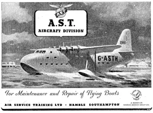 Hamble: Air Service Training - Flying Boat Repairs At Hamble