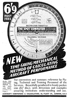 Calculators: Aircraft Computers & Calculators. Spot Circular Slide Rule