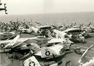 Crusaders: Aircraft on the deck of the USS Independence