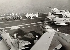 Skyhawks: Aircraft on the deck of the USS Independence