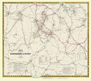 Mapseeker Digital Ltd.: Airey's Railway Map of Staffordshire and District