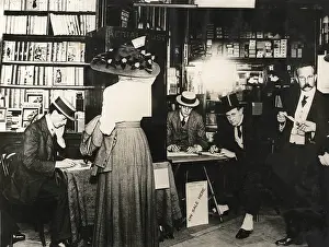 Posting: Airmail postcards at Gamages, London