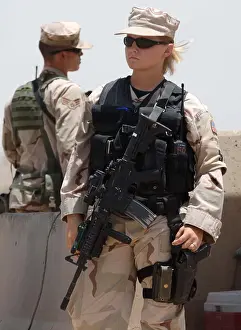 Sather: Two US Airman stand watch at Sather Air ?