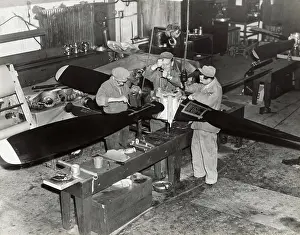 Erding: Airmen Working on a Propeller at the Headquarters of the?