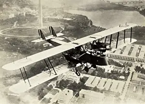 Fedele: Airplane Flying Over Washington, D.C. c. 1920