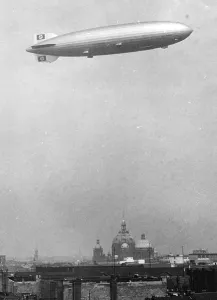 Christened: The airship Graf Zeppelin over Berlin, 1939