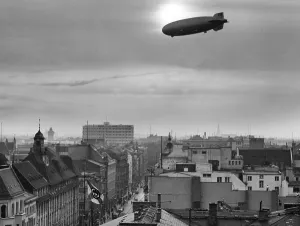 Kochstrasse: The airship Graf Zeppelin over Berlin, 1939
