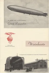 Reederei: Airship - Graf Zeppelin wine list