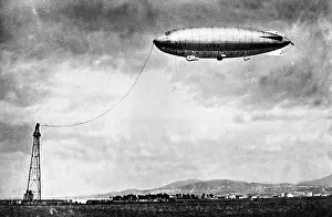 Spitzbergen: Airship Norge before its transfer from Rome to Spitzbergen