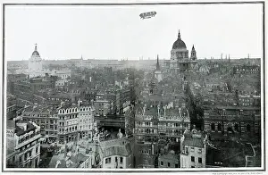 Nulli: Airship Nulli Secundus Flying Over London 1907