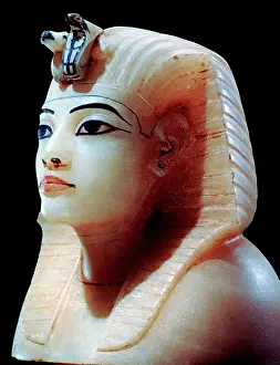 Treasures: Alabaster portrait of Tutankhamen in the form