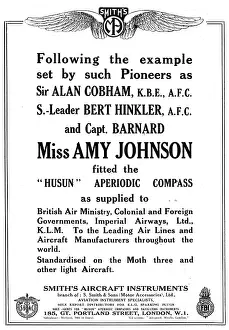 Alan Cobham & Amy Johnson Used Smith's Husun Compasses