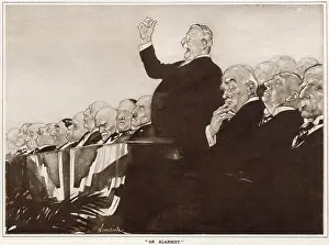 Edmund Blampied (iln): An Alarmist by Edmund Blampied
